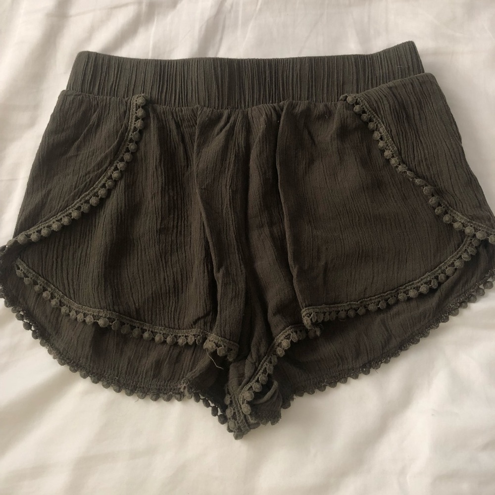 Olive green shorts